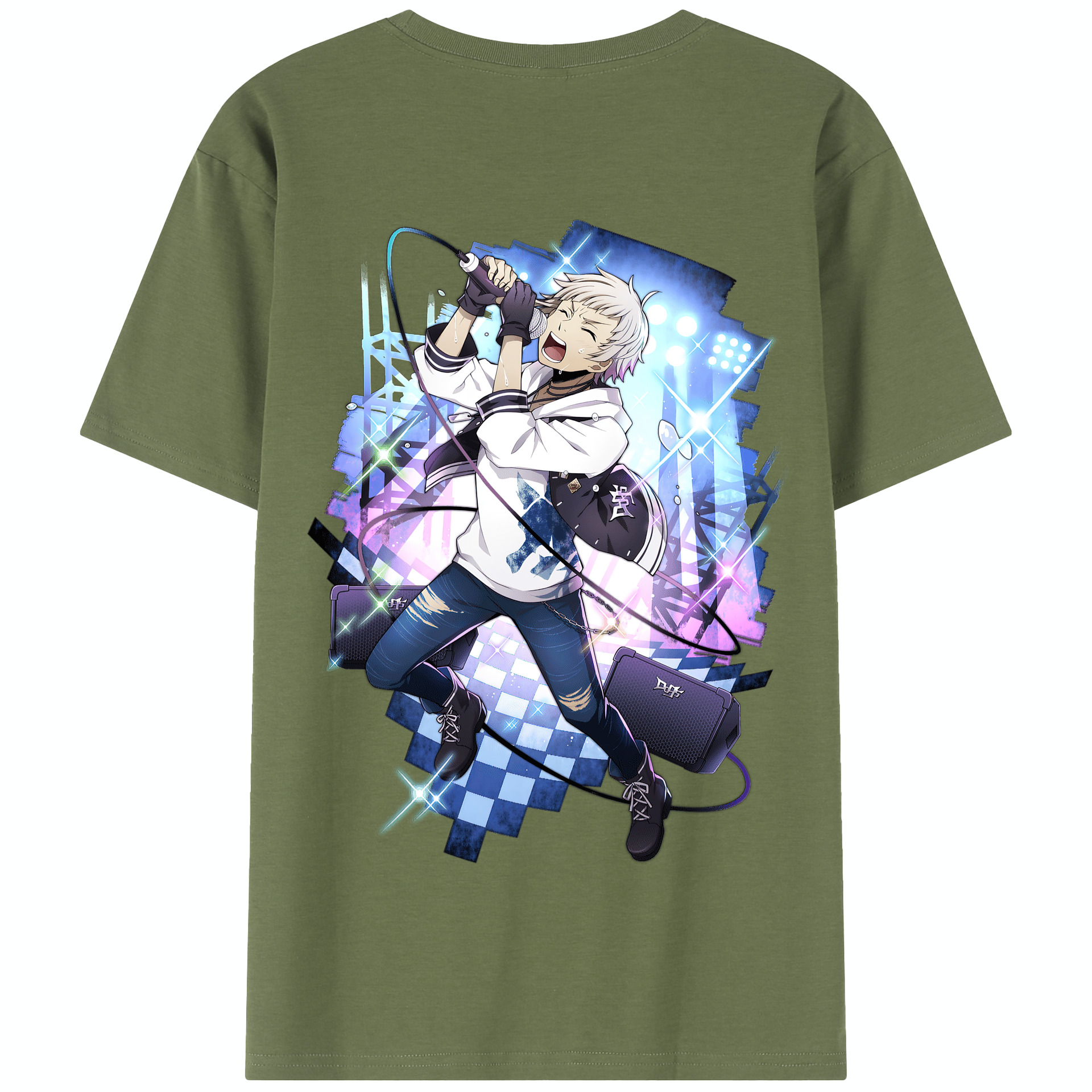 （画像用） 文豪ストレイドッグス Bungo Stray Dogs 綿100％半袖Tシャツ（背面プリント）